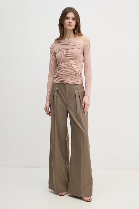 Блузка Sisley 33TXL400X коричневий SS25