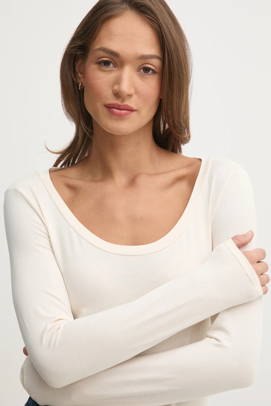 Îmbrăcăminte Sisley longsleeve 3UUKL106X bej