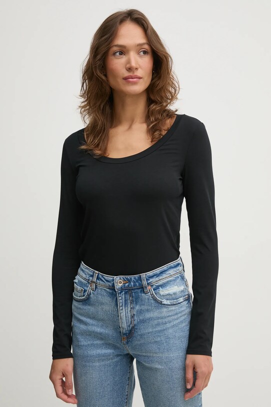 Sisley longsleeve uni negru 3UUKL106X
