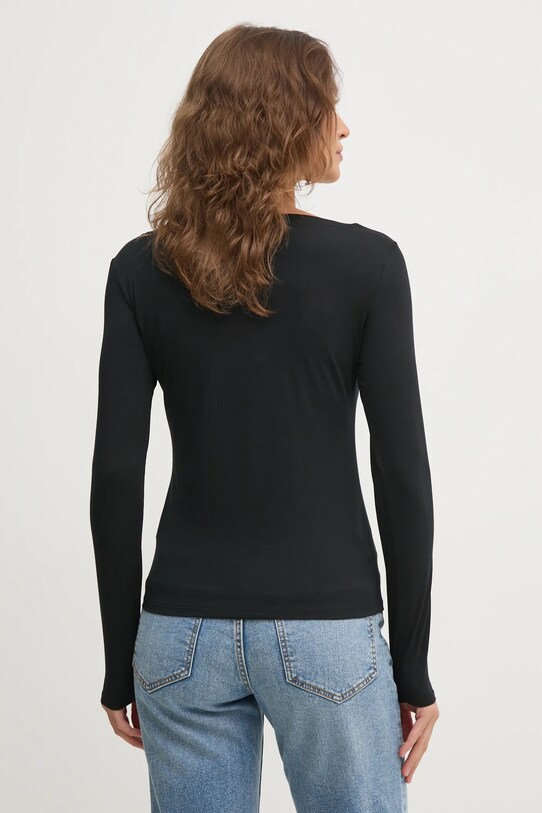 Îmbrăcăminte Sisley longsleeve 3UUKL106X negru