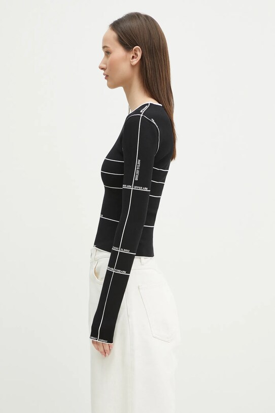 Pulover VETEMENTS Knitted Longsleeve WA66KN110X crna SS25
