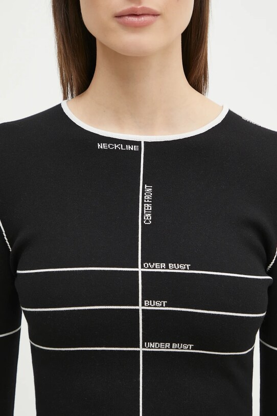 Pulover VETEMENTS Knitted Longsleeve crna WA66KN110X
