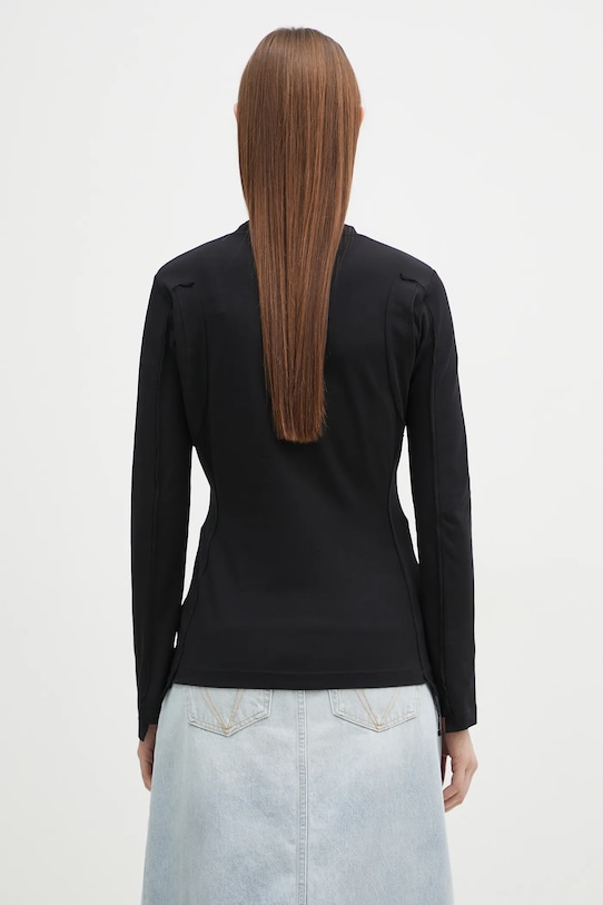 Odjeća Majica dugih rukava VETEMENTS Oval Logo Cut-Up UA66LS600BW crna