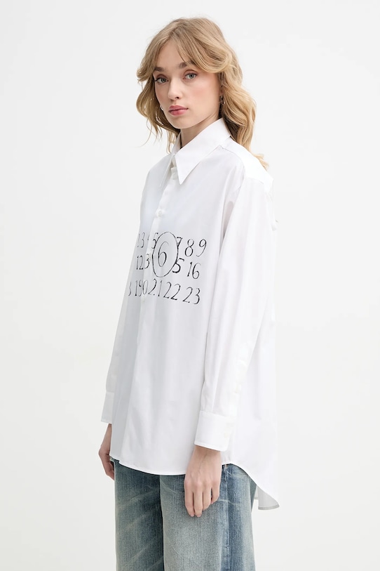 Pamučna košulja MM6 Maison Margiela bež S52DT0047.M35152