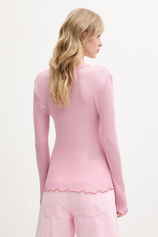 Odzież Stine Goya longsleeve jedwabny SG.SS25.T060.2355 różowy
