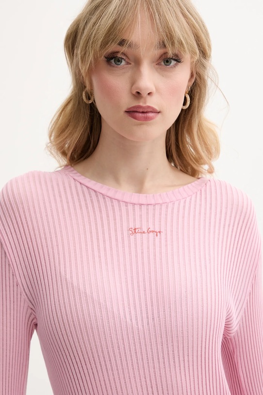 Stine Goya hosszú ujjú selyem ing rózsaszín SG.SS25.T060.2355