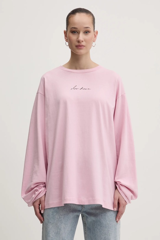 Odjeća Pamučna majica dugih rukava Moschino Jeans 1208.3229 roza