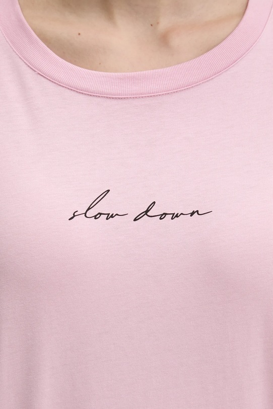 Pamučna majica dugih rukava Moschino Jeans 1208.3229 roza