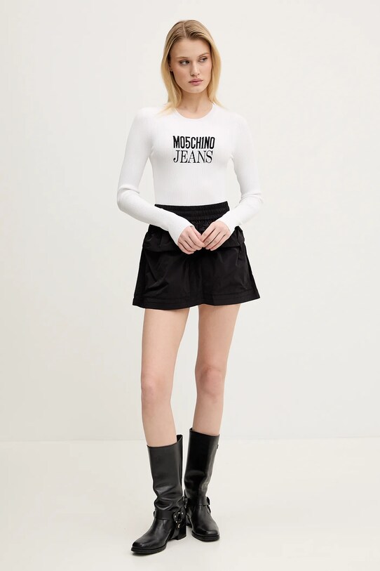 Pulover Moschino Jeans 0937.3203 bela SS25