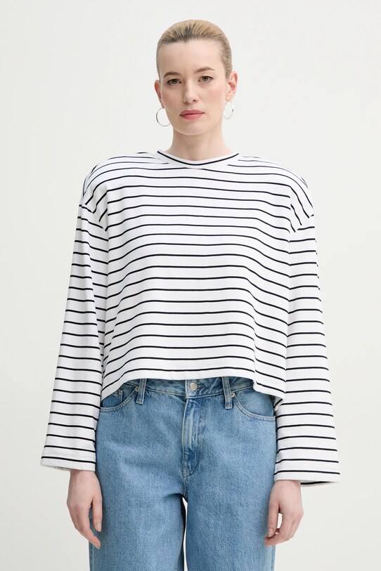 Gestuz longsleeve wzorzyste biały 10909341