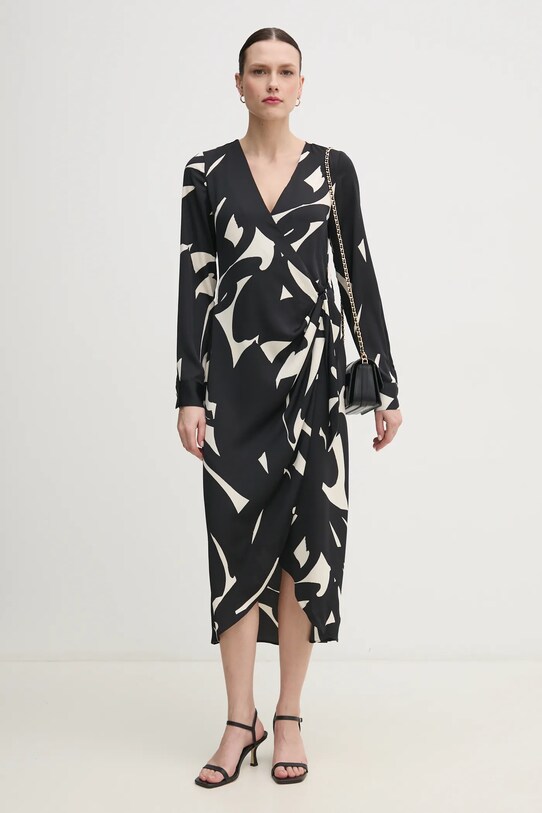 Платье Dkny узор чёрный DD4JSD34