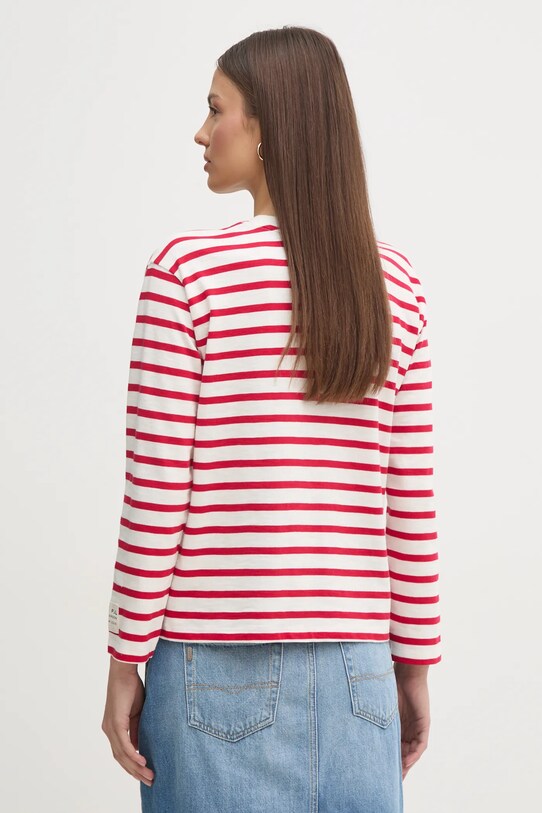 Oblečenie Bavlnené tričko s dlhým rukávom Pepe Jeans RIO PL506018 červená