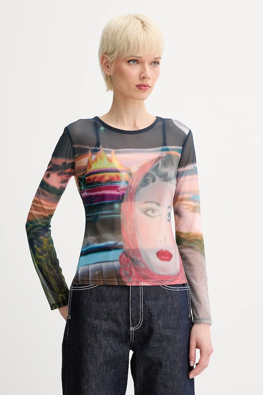 Sunnei longsleeve wzorzyste multicolor RTWWTOP016
