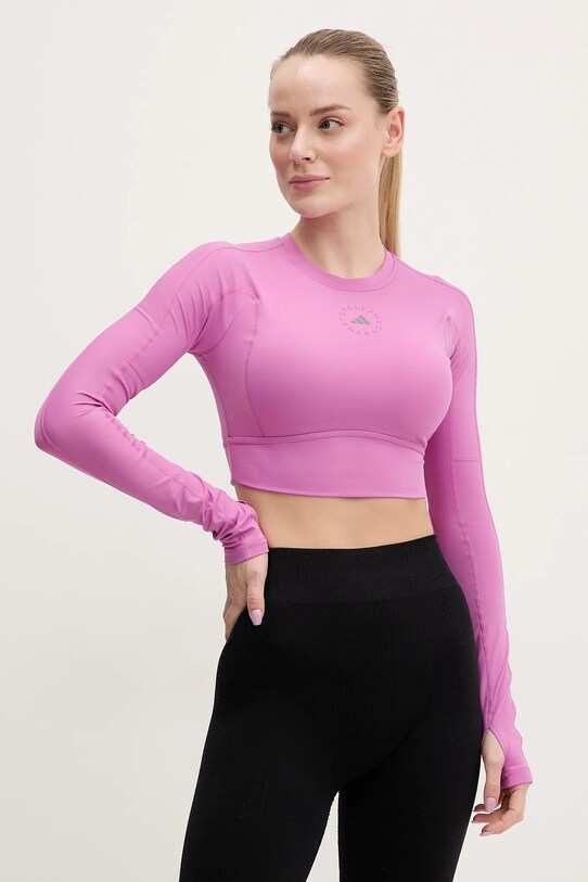 Μακρυμάνικο προπόνησης adidas by Stella McCartney TrueStrenght slim μωβ JJ1644