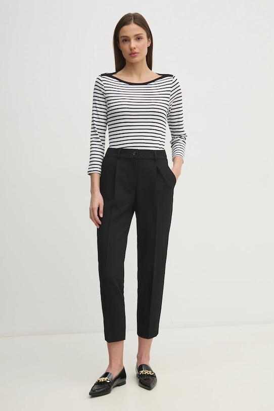 United Colors of Benetton longsleeve din bumbac 30YSD109W alb AW25