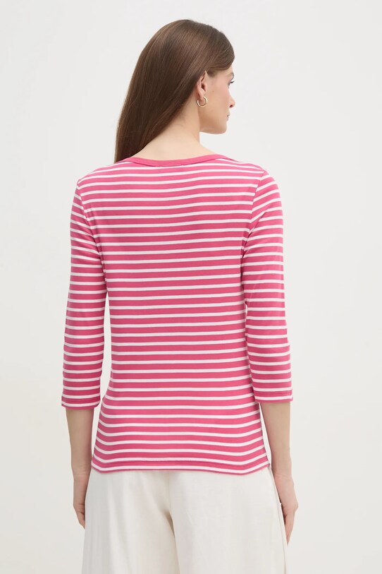 United Colors of Benetton longsleeve bawełniany 30YSD109W różowy SS25