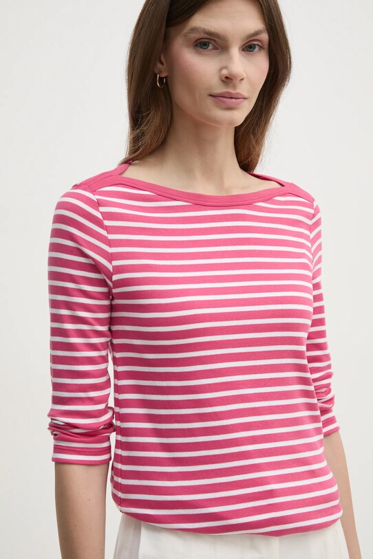 Odzież United Colors of Benetton longsleeve bawełniany 30YSD109W różowy
