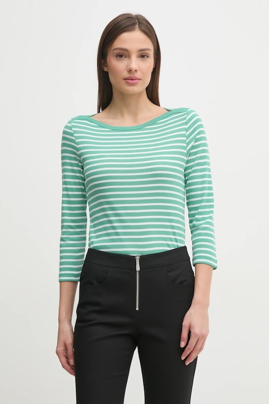 United Colors of Benetton longsleeve din bumbac curele turcoaz 30YSD109W