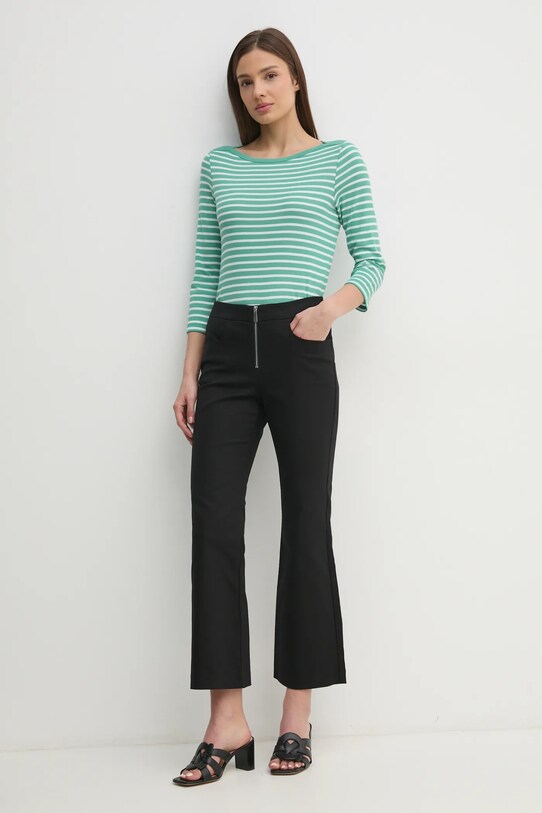 United Colors of Benetton longsleeve din bumbac 30YSD109W turcoaz SS25