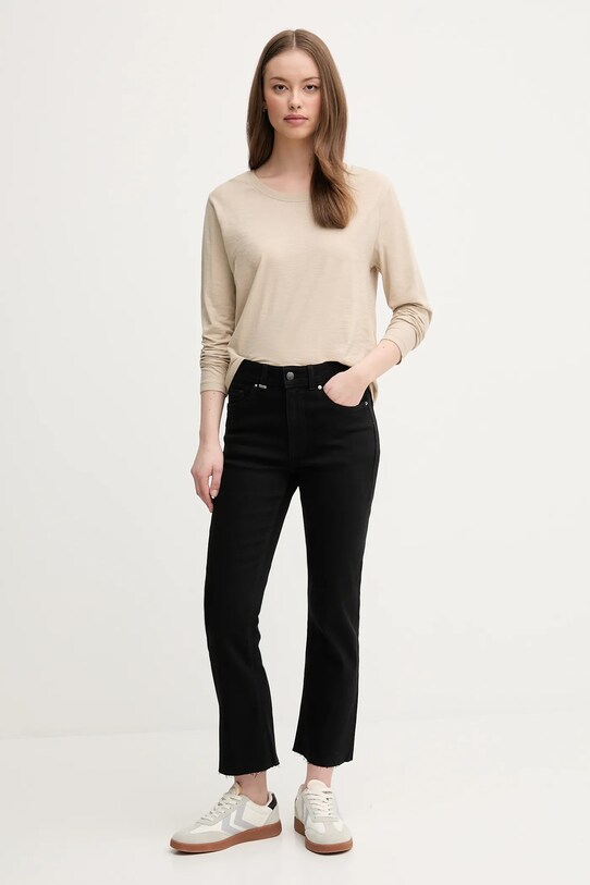United Colors of Benetton longsleeve din bumbac 3BVXD109G bej SS25