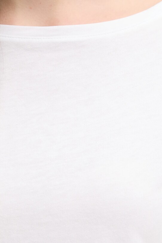 United Colors of Benetton longsleeve din bumbac alb 3096D109E