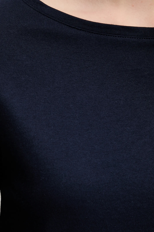 United Colors of Benetton longsleeve din bumbac 3096D109E bleumarin