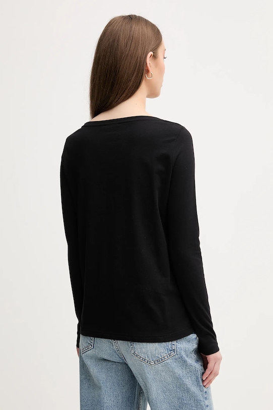 Îmbrăcăminte United Colors of Benetton longsleeve din bumbac 3096D109E negru