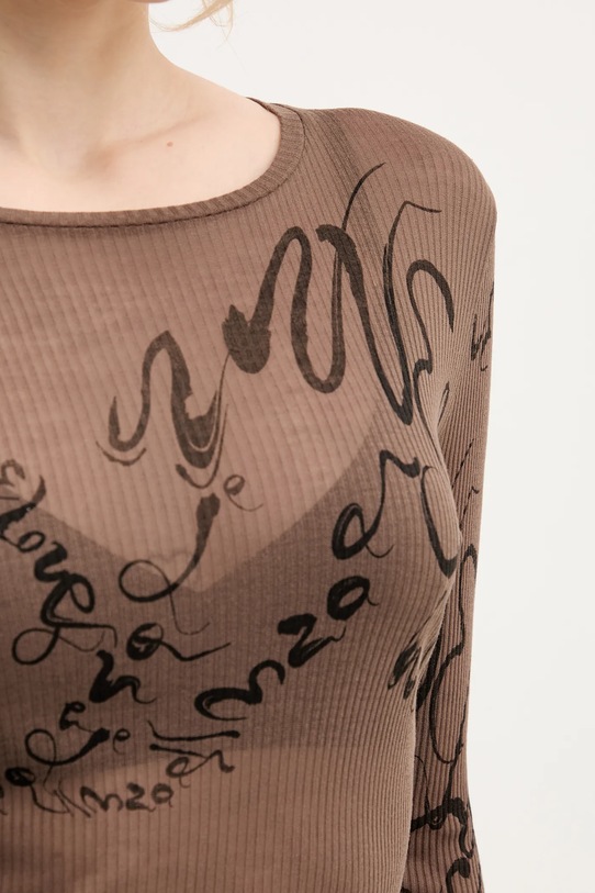 Лонгслив Desigual AMAZONAS 25SWTK05 коричневый