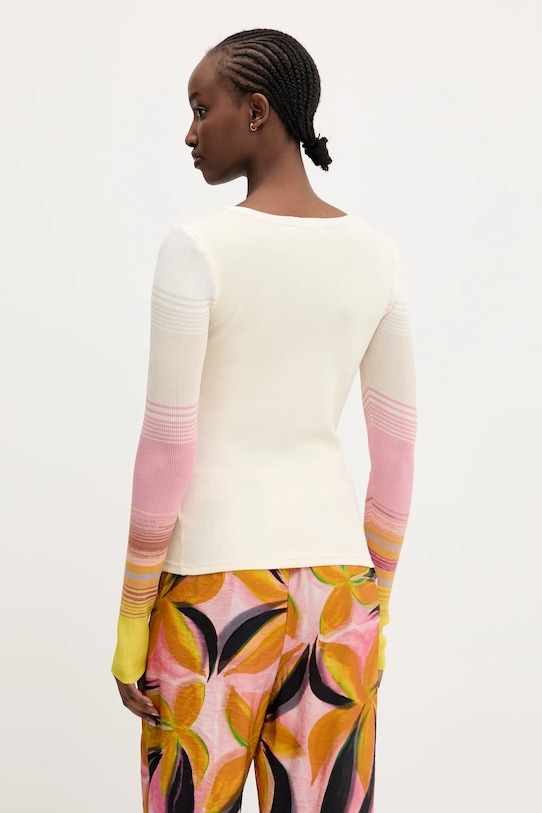 Odzież Desigual longsleeve CHURCHILL 25SWTK77 beżowy