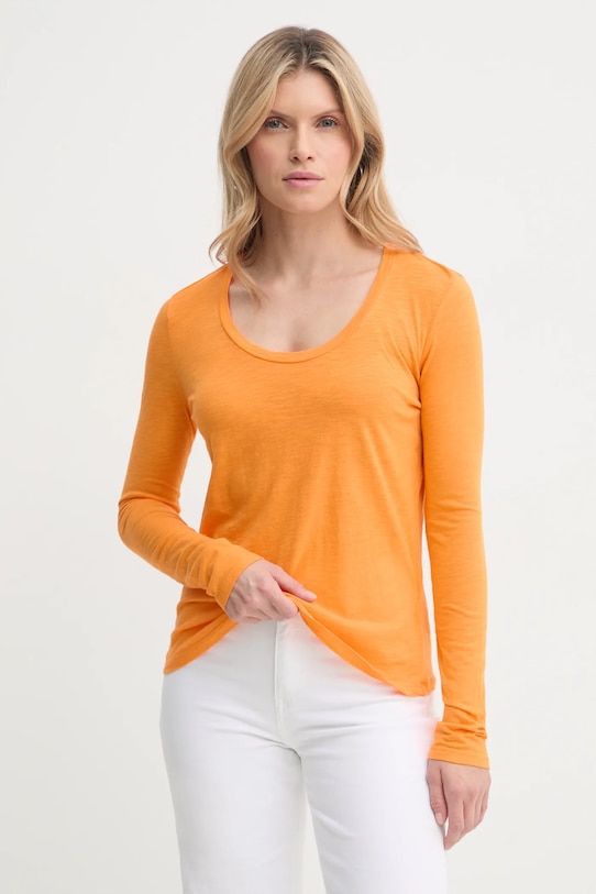 American Vintage longsleeve uni portocaliu JAC49VE25