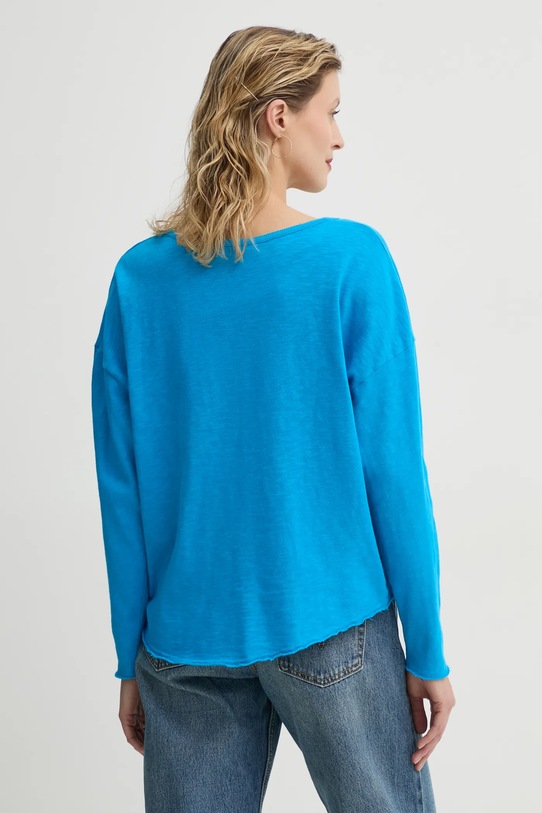 Одежда Хлопковый лонгслив American Vintage SON02GGE25 фиолетовой