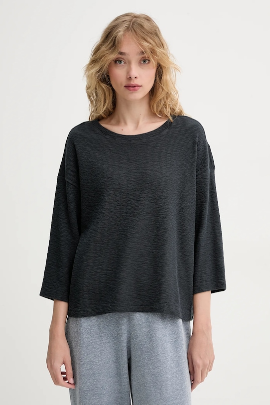 American Vintage hosszú ujjú elasztánnal sötétkék YRU02AE25