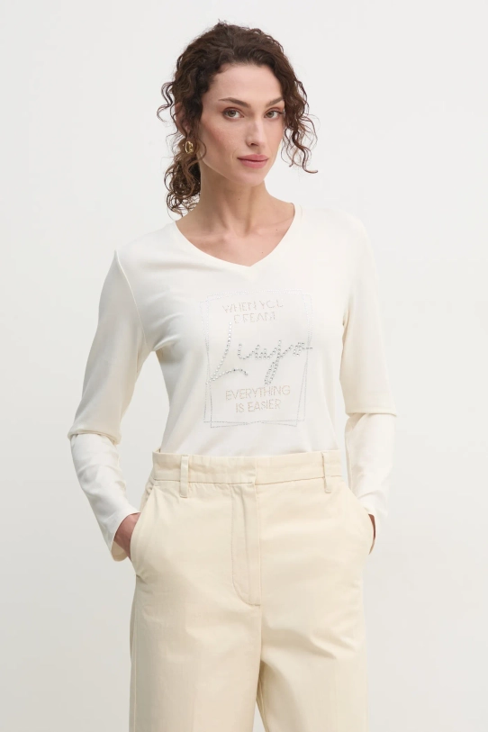 Liu Jo longsleeve regular beżowy TA5169.JS003