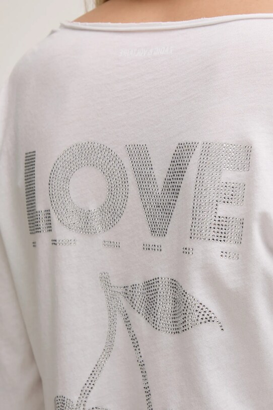 ZADIG&VOLTAIRE longsleeve din bumbac JWTN02607.107 alb