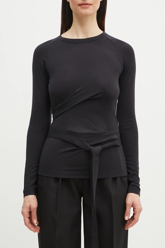 Y-3 camicia a maniche lunghe TNCL Longsleeve Tee nero JD6003