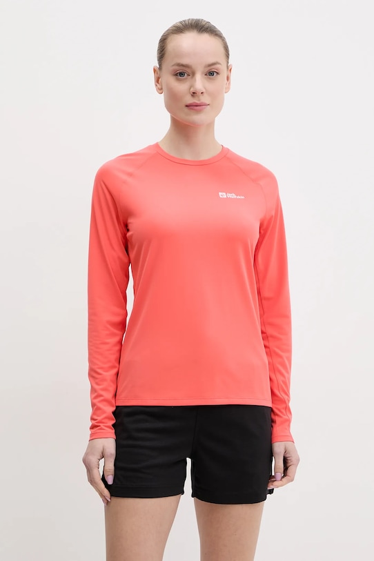 Jack Wolfskin longsleeve sportowy Prelight Swift pozostałe pomarańczowy A63799