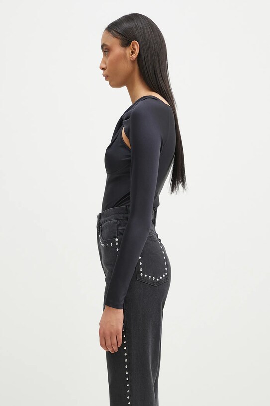 Боди Coperni Twisted Cut-Out Jersey Bodysuit COPJS19545C черен SS25