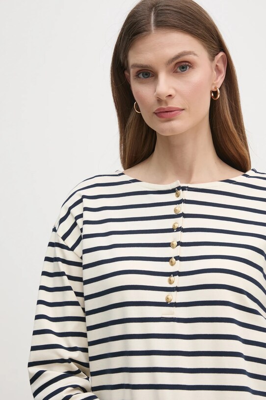 Tommy Hilfiger longsleeve bawełniany beżowy WW0WW45437