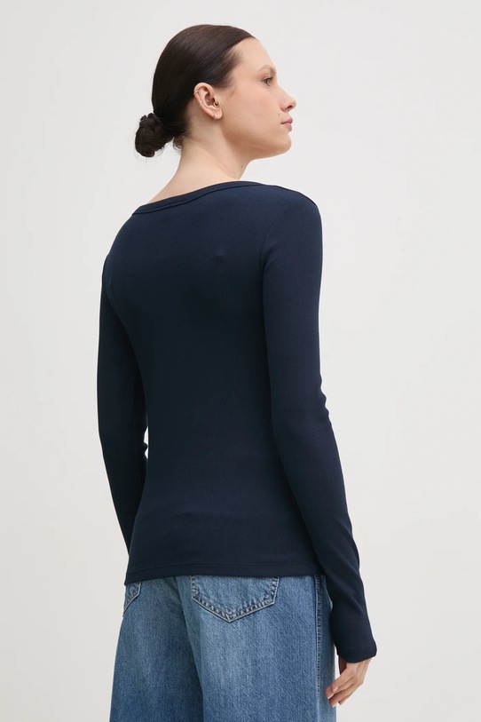 Oblečení Tričko s dlouhým rukávem Tommy Hilfiger WW0WW43905 námořnická modř