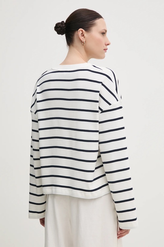 Odzież Tommy Hilfiger longsleeve bawełniany WW0WW45519 biały