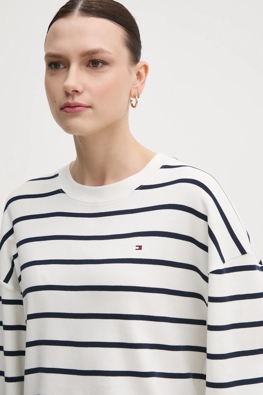 Tommy Hilfiger longsleeve bawełniany biały WW0WW45519