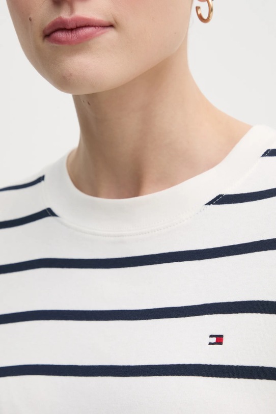 Tommy Hilfiger longsleeve bawełniany WW0WW45519 biały