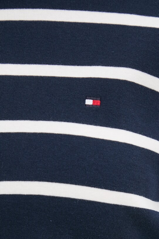 Bavlněné tričko s dlouhým rukávem Tommy Hilfiger WW0WW45519 námořnická modř