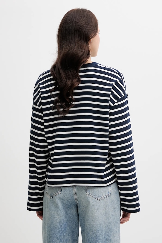 Îmbrăcăminte Tommy Hilfiger longsleeve din bumbac WW0WW45519 bleumarin