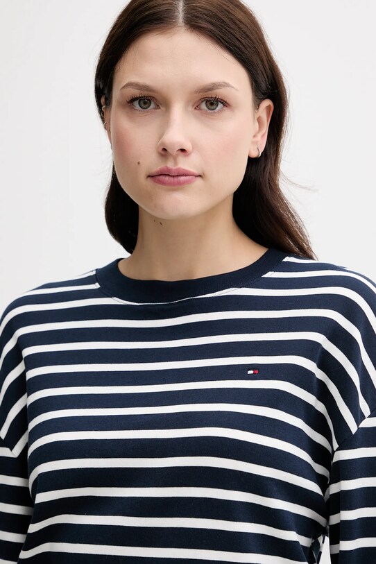 Tommy Hilfiger pamut hosszúujjú sötétkék WW0WW45519