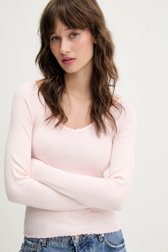 Лонгслів Tommy Jeans рожевий DW0DW20236