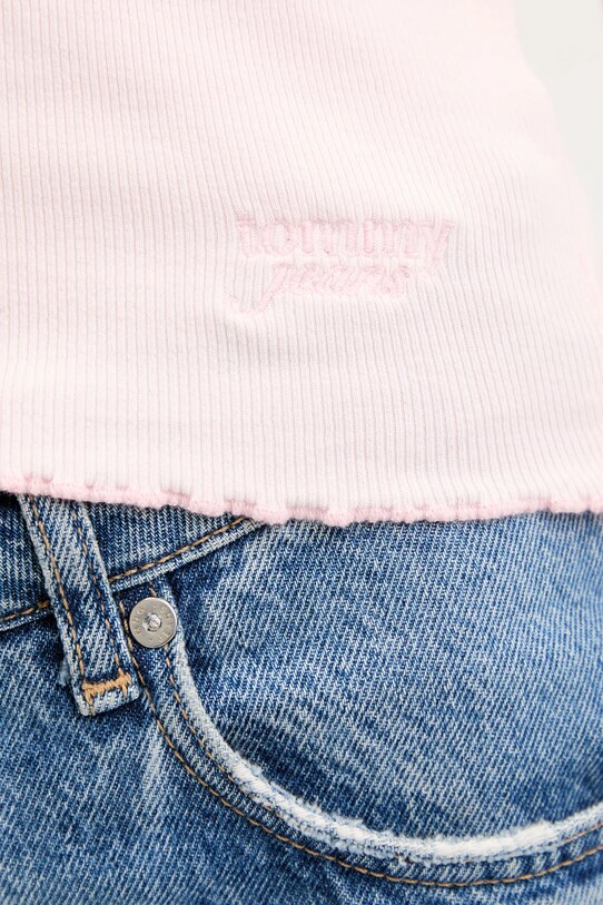 Лонгслив Tommy Jeans DW0DW20236 розовый