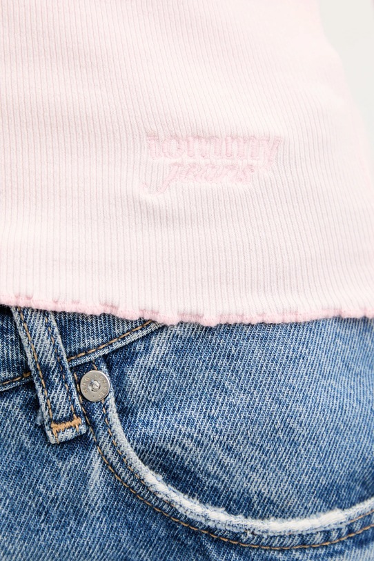 Лонгслів Tommy Jeans DW0DW20236 рожевий