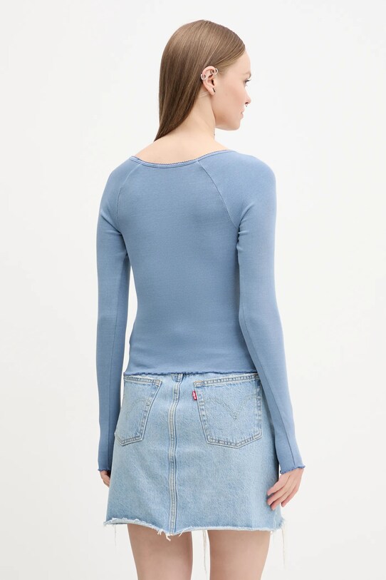 Îmbrăcăminte Tommy Jeans longsleeve DW0DW20236 albastru