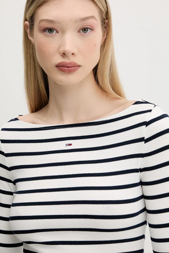 Лонгслів Tommy Jeans білий DW0DW21350